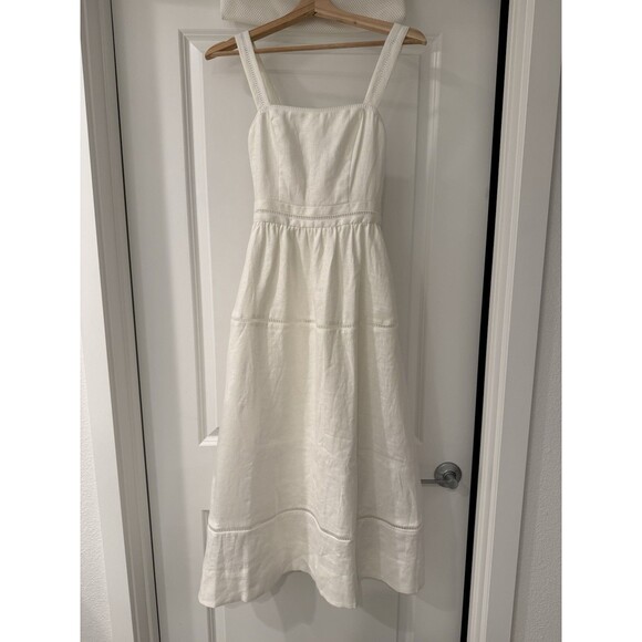 NWOT Reformation Everett Linen Dress in White - Picture 7 of 16
